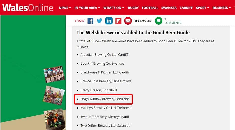 Wales online good beer guide