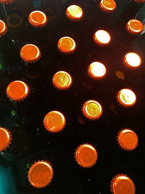 bottle caps orange